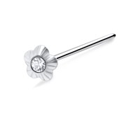 Stone Flower Shaped Straight Nose Stud NSKA-20